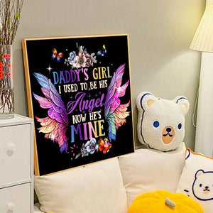 Text Wings 40*40CM(Canvas) Full Round Drill Diamond Painting