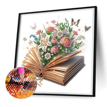 Load image into Gallery viewer, Flowers In Books 30*30CM(Canvas) Partial Special Shaped Drill Diamond Painting
