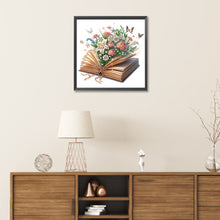 Load image into Gallery viewer, Flowers In Books 30*30CM(Canvas) Partial Special Shaped Drill Diamond Painting
