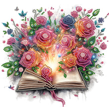 Load image into Gallery viewer, Flowers In Books 30*30CM(Canvas) Partial Special Shaped Drill Diamond Painting
