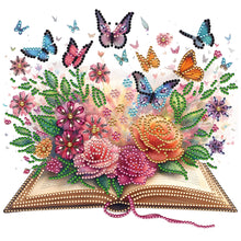 Load image into Gallery viewer, Flowers In Books 30*30CM(Canvas) Partial Special Shaped Drill Diamond Painting
