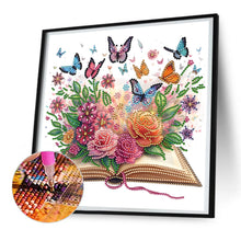 Load image into Gallery viewer, Flowers In Books 30*30CM(Canvas) Partial Special Shaped Drill Diamond Painting
