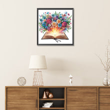 Load image into Gallery viewer, Flowers In Books 30*30CM(Canvas) Partial Special Shaped Drill Diamond Painting
