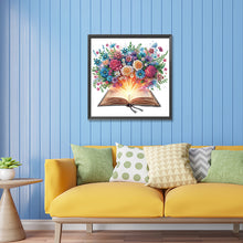 Load image into Gallery viewer, Flowers In Books 30*30CM(Canvas) Partial Special Shaped Drill Diamond Painting
