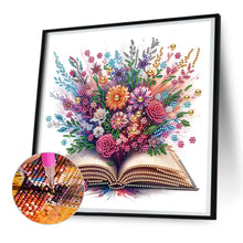 Load image into Gallery viewer, Flowers In Books 30*30CM(Canvas) Partial Special Shaped Drill Diamond Painting
