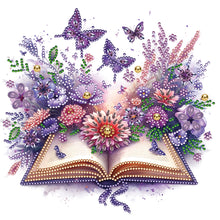 Load image into Gallery viewer, Flowers In Books 30*30CM(Canvas) Partial Special Shaped Drill Diamond Painting
