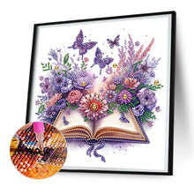 Load image into Gallery viewer, Flowers In Books 30*30CM(Canvas) Partial Special Shaped Drill Diamond Painting
