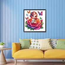 Load image into Gallery viewer, Rose Child 30*30CM(Canvas) Partial Special Shaped Drill Diamond Painting

