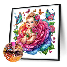 Load image into Gallery viewer, Rose Child 30*30CM(Canvas) Partial Special Shaped Drill Diamond Painting
