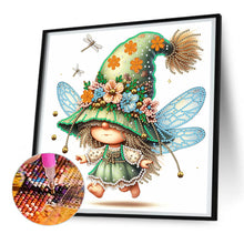 Load image into Gallery viewer, Spring Dragonfly Gnome 30*30CM(Canvas) Partial Special Shaped Drill Diamond Painting
