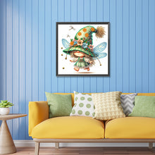 Load image into Gallery viewer, Spring Dragonfly Gnome 30*30CM(Canvas) Partial Special Shaped Drill Diamond Painting
