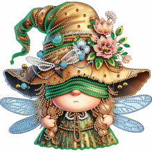 Load image into Gallery viewer, Spring Dragonfly Gnome 30*30CM(Canvas) Partial Special Shaped Drill Diamond Painting
