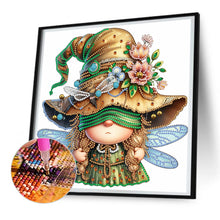 Load image into Gallery viewer, Spring Dragonfly Gnome 30*30CM(Canvas) Partial Special Shaped Drill Diamond Painting
