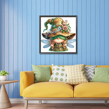 Load image into Gallery viewer, Spring Dragonfly Gnome 30*30CM(Canvas) Partial Special Shaped Drill Diamond Painting
