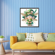 Load image into Gallery viewer, Spring Dragonfly Gnome 30*30CM(Canvas) Partial Special Shaped Drill Diamond Painting
