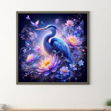 Load image into Gallery viewer, White Crane On Purple Fantasy Background 40*40CM(Canvas) Full Round Drill Diamond Painting
