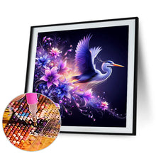 Load image into Gallery viewer, Flying Crane On Purple Fantasy Background 40*40CM(Canvas) Full Round Drill Diamond Painting
