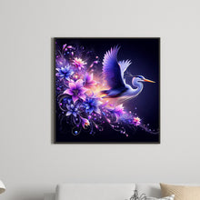 Load image into Gallery viewer, Flying Crane On Purple Fantasy Background 40*40CM(Canvas) Full Round Drill Diamond Painting
