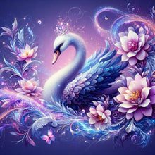 Load image into Gallery viewer, Purple Fantasy Background Swan 40*40CM(Canvas) Full Round Drill Diamond Painting
