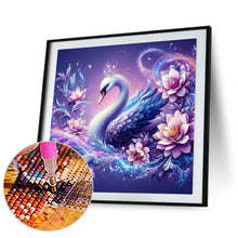 Load image into Gallery viewer, Purple Fantasy Background Swan 40*40CM(Canvas) Full Round Drill Diamond Painting
