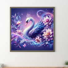 Load image into Gallery viewer, Purple Fantasy Background Swan 40*40CM(Canvas) Full Round Drill Diamond Painting
