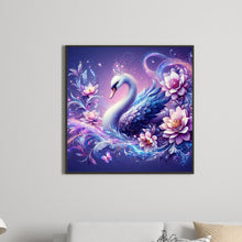 Load image into Gallery viewer, Purple Fantasy Background Swan 40*40CM(Canvas) Full Round Drill Diamond Painting
