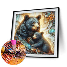 Load image into Gallery viewer, Glass Pattern Black Bear 40*40CM(Canvas) Full Round Drill Diamond Painting
