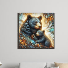 Load image into Gallery viewer, Glass Pattern Black Bear 40*40CM(Canvas) Full Round Drill Diamond Painting
