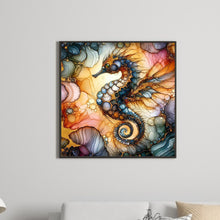 Load image into Gallery viewer, Glass Pattern Seahorse 40*40CM(Canvas) Full Round Drill Diamond Painting
