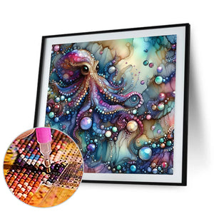 Glass Pattern Octopus 40*40CM(Canvas) Full Round Drill Diamond Painting