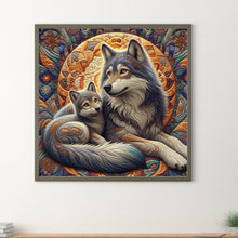 Load image into Gallery viewer, Glass Pattern Wolf 40*40CM(Canvas) Full Round Drill Diamond Painting
