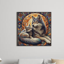 Load image into Gallery viewer, Glass Pattern Wolf 40*40CM(Canvas) Full Round Drill Diamond Painting
