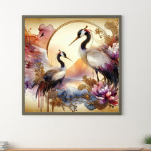 Load image into Gallery viewer, Glass Crane 40*40CM(Canvas) Full Round Drill Diamond Painting
