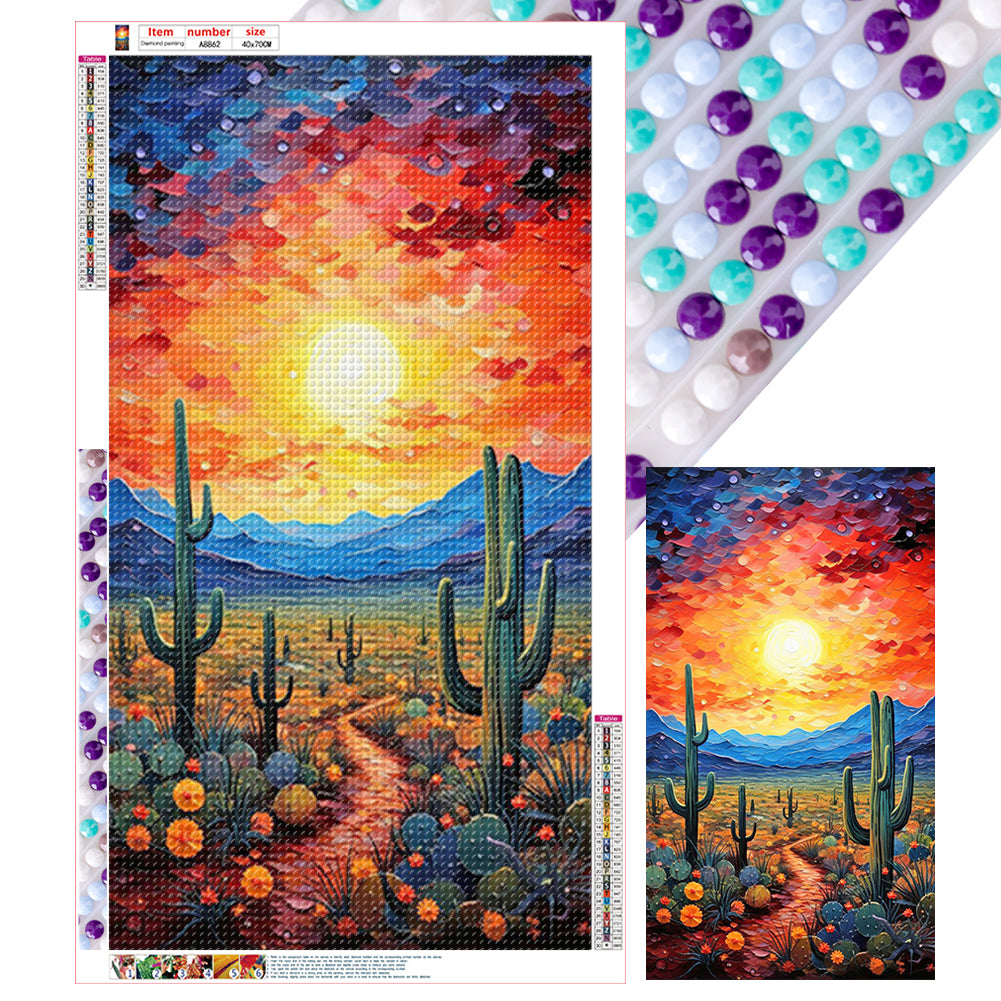 Dreamscape Cactus 40*70CM(Canvas) Full Round Drill Diamond Painting