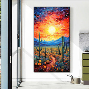 Dreamscape Cactus 40*70CM(Canvas) Full Round Drill Diamond Painting