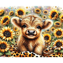 Load image into Gallery viewer, Sunflower Consumes Cow 50*40CM(Canvas) Full Round Drill Diamond Painting
