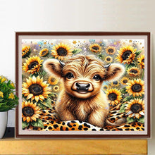 Load image into Gallery viewer, Sunflower Consumes Cow 50*40CM(Canvas) Full Round Drill Diamond Painting
