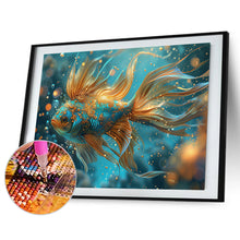 Load image into Gallery viewer, Gold Powder Betta 50*40CM(Canvas) Full Round Drill Diamond Painting
