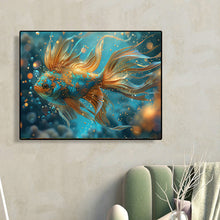 Load image into Gallery viewer, Gold Powder Betta 50*40CM(Canvas) Full Round Drill Diamond Painting
