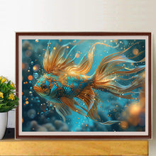 Load image into Gallery viewer, Gold Powder Betta 50*40CM(Canvas) Full Round Drill Diamond Painting
