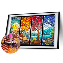 Load image into Gallery viewer, Glass Painting Four Seasons Tree 60*40CM(Canvas) Full Round Drill Diamond Painting
