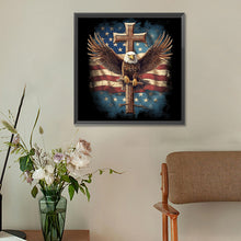 Load image into Gallery viewer, American Eagle Cross 30*30CM(Canvas) Full Round Drill Diamond Painting
