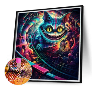 Alice In Wonderland Cheshire Cat 40*40CM(Canvas) Full Round Drill Diamond Painting