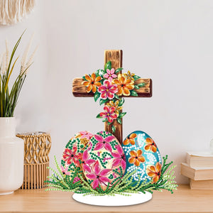 Special Shaped 5D Easter Egg Cross DIY Diamond Art Tabletop Decor Bedroom Decor