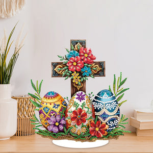Special Shaped 5D Easter Egg Cross DIY Diamond Art Tabletop Decor Bedroom Decor
