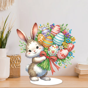 Special Shaped 5D Easter Egg Rabbit Diamond Art Tabletop Decor Home Office Decor