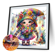 Load image into Gallery viewer, Little Girl Giving Flowers In Spring 40*40CM(Picture) Full Square Drill Diamond Painting
