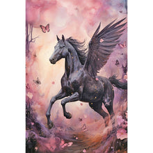 Load image into Gallery viewer, Black Pegasus 40*60CM(Canvas) Full Round Drill Diamond Painting
