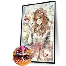 Load image into Gallery viewer, Sweet Girl 40*60CM(Canvas) Full Round Drill Diamond Painting
