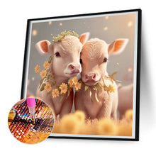 Load image into Gallery viewer, Two Calves 30*30CM(Canvas) Full Round Drill Diamond Painting
